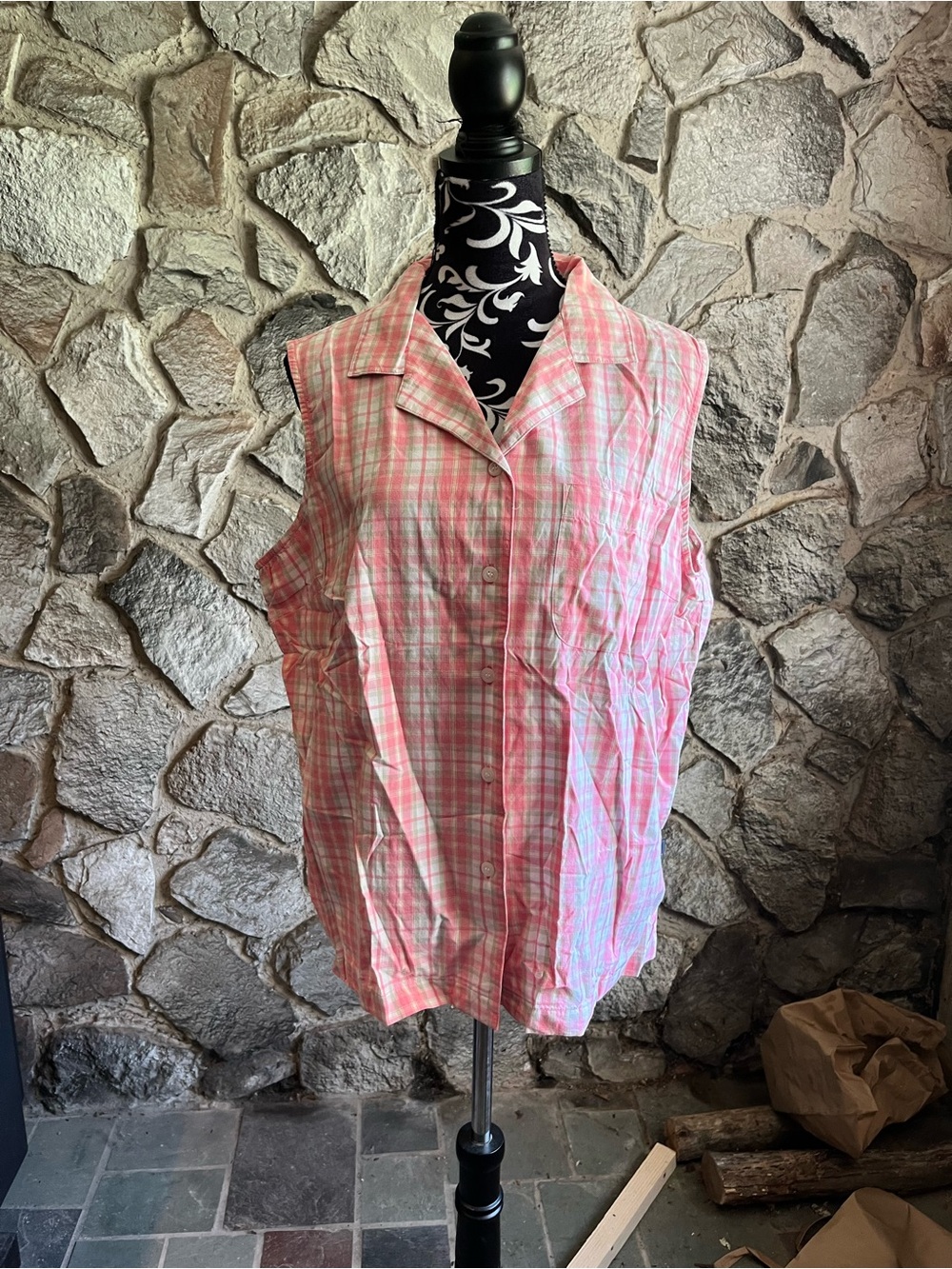 Justin Allen Xtra Pink Button Down Vest 20